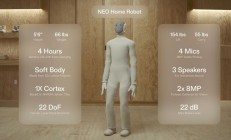 OpenAI 投资的全球首款家务机器人 1X Neo 开启预售，2 万美元